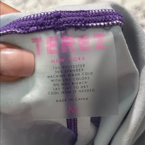 Purple Floral one piece - Picture 3 of 3